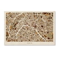 thumbnail image 2 of Trademark Fine Art "Paris France Street Map" Canvas Art by Michael Tompsett, 2 of 4