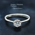 thumbnail image 3 of Whudwhu Moissanite Ring Emerald Color 0.5 Carat Wedding Ring Promise Rings For Her, 3 of 7