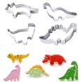 thumbnail image 2 of 4 Pcs Stainless Steel Biscuit Mold Fruit Cutter Decorating Dinosaur Mold Mould Cutter Tools for Cake Fondant Biscuit Pastry Cookies, 2 of 9