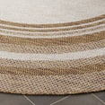 thumbnail image 5 of SAFAVIEH Beach House Carlie Bordered Indoor/Outdoor Area Rug, Beige/Brown, 6'7" x 6'7" Round, 5 of 16