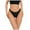 Black, variant on COMVALUE Sexy Lace Thongs Breathable Seamless Underwear for Women Comfortable V-waisted Soft Panty 1 Pack (Light Green, S)