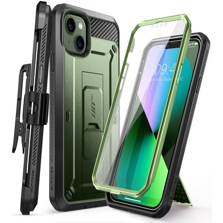 SUPCASE Unicorn Beetle Pro Series Case for iPhone 13 (2021 Release) 6.1 Inch, Built-in Screen Protector Full-Body Rugged Holster Case (Guldan)