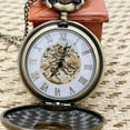 thumbnail image 6 of Steampunk Gear Pocket Watch Bronze Flip Open Quartz Pendant Clock Punk Vintage Mechanical Look for Men Women Necklace Gift, 6 of 6