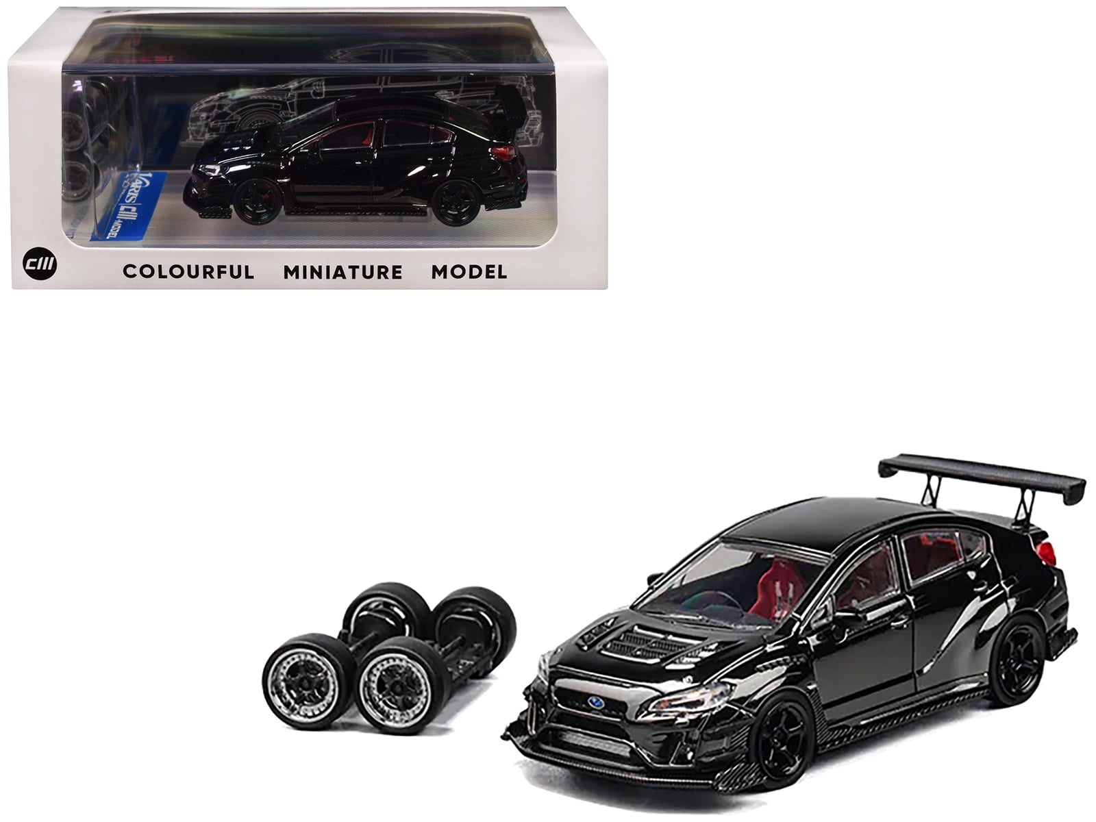 Subaru Impreza WRX STi Black 1/24 Diecast Model Car by