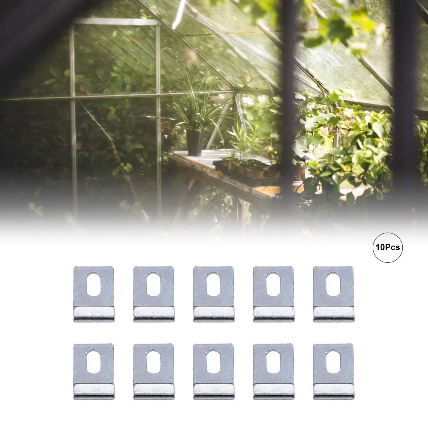 10Pcs Greenhouse Base Hook Replacement Kits J Shaped Clips Stainless