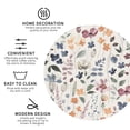 thumbnail image 3 of Picia Watercolor Floral Printed Leather Coasters for Drinks, 4" Drink Coasters Set of 4 for Tabletop Protection, Handmade Luxurious Home Décor and Housewarming Gift -Round Shape, 3 of 6