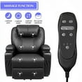thumbnail image 5 of Homall  Swivel Rocking Recliner Chair Massage PU Leather 360 Swivel Rocker Recliner Living Room Chair Home Theater Seating ,Pu Leather Black, 5 of 7