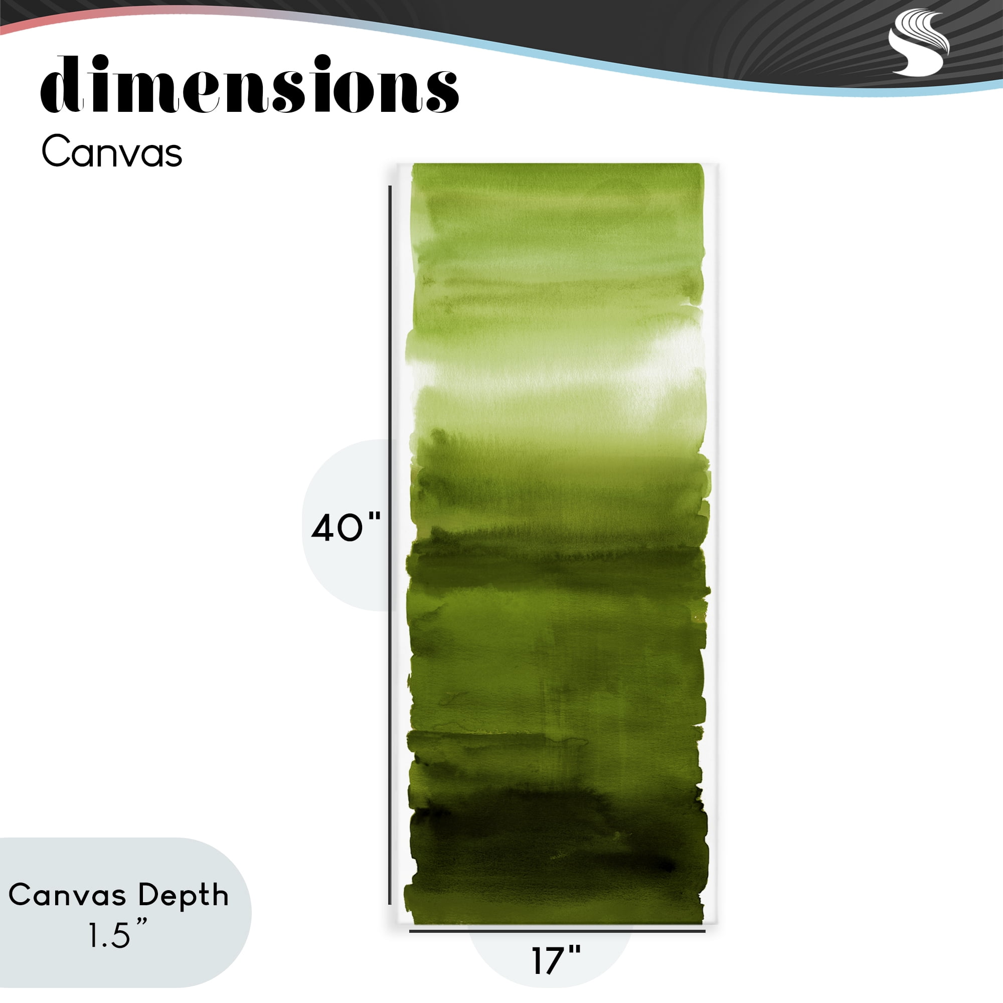 Stupell Industries Green Blend Gradient Canvas Wall Art, design by Allie Corbin
