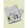 thumbnail image 3 of Lets Your Soul Shine Daisy Sweatshirt Women -Image by Shutterstock, Female Small, 3 of 4