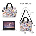 thumbnail image 3 of FORMRS 16" Laptop Bag Carrying Sleeve Case with Handle Travel Shoulder Briefcase, Purple Wildflower Pattern, 3 of 8