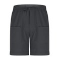 thumbnail image 4 of DDAPJ pyju Birthday Gifts! Summer Shorts for Men Drawstring Cotton Beach Shorts Baggy Comfy Lounge Shorts with Pockets Gray XL, 4 of 7