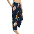 thumbnail image 2 of Sigee Spaceships and Stars Print Women's Soft Pajama Pants - Breathable and Comfortable Lounge Sleep Bottoms with Elastic Waistband and Pockets-XX-Large, 2 of 9
