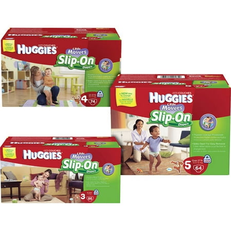 HUGGIES - Little Movers Slip-On Diapers, Size 3