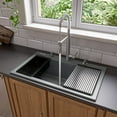 thumbnail image 2 of ALFI brand AB3418SBDI-T Titanium Workstation Step Rim Sink w/ Accessories, 2 of 8