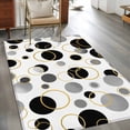 thumbnail image 2 of Rectangle Area Rugs 4 x 6 Ft, Black Polka Dots Non-Slip Residential Carpet, Modern Abstract Art Indoor Crawling Mats Runner Rugs for Living Room/Dining Room/Bedroom, 2 of 8