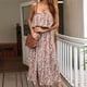 thumbnail image 4 of Vestido de falda larga de vacaciones con parte superior de tubo casual de primavera y verano para mujer Fridja hjkh7198, 4 of 7