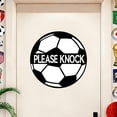 thumbnail image 5 of Durable Vinyl Soccer Ball Sticker, Football Wall Art Decoration for Home, Waterproof & Removable, Easy Apply Large Wall Decal for Bedroom Living Room Sports Fan Gift, Black & White Pattern, 5 of 6