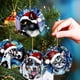 thumbnail image 3 of Farfi colgante de madera con sombrero diseño de cordón perro gato Avatar lindo Animal copo de nieve decoración de Navidad para regalo, 3 of 5