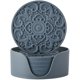 thumbnail image 1 of wonima44 Colinda Silicone Coasters - Set of 6 with Holder, Non-Slip Cup Mats for Hot and Cold Drinks, Decorative Designs, Gift Ready Packaging, Warm Grey, 1 of 1