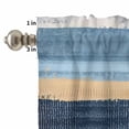 thumbnail image 4 of Abstract Collage Art Curtain Valances Set Retro Blue Oil Painting Texture Kitchen Curtains 36&nbsp;inch Length Rod Pocket Valance and Tiers 3 Piece Set Small Bedroom Bathroom Laundry Decor, 4 of 9