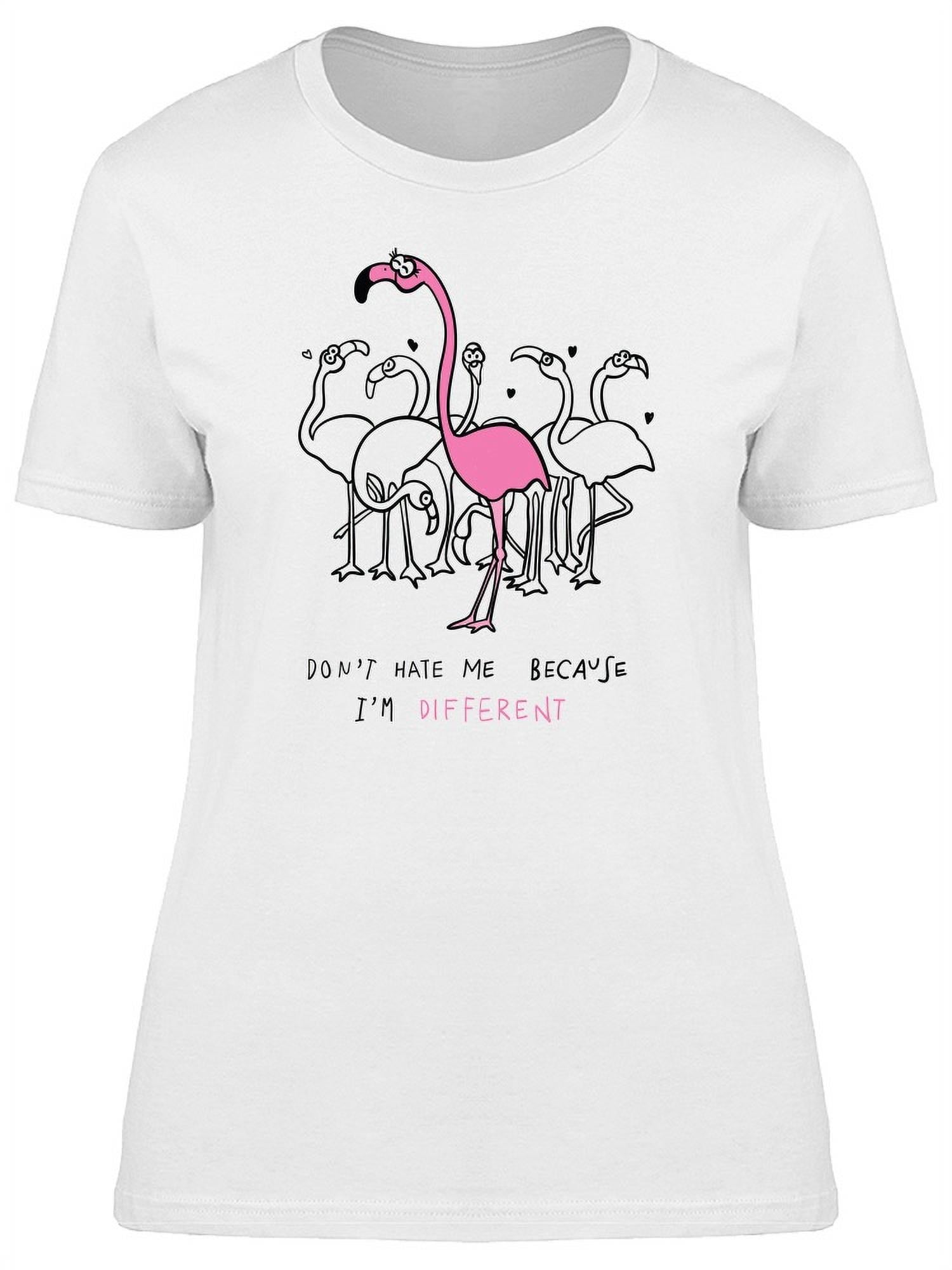 Different Funny Flamingo TShirt Women Image by Shutterstock, Female x