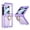 Purple, variant on for Samsung Galaxy Z Flip 5 5G Clear Case with Hinge Protection & Finger Ring Holder, Integrated Small Screen Protector, TPU Soft Frame Drop Protection Phone Case Cover for Z Flip 5, Black