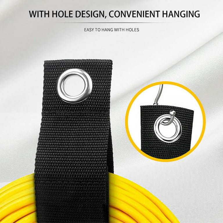 Noarlalf Velcro Straps Heavy Duty 1 Pack, Adjustable Size Hook and Loop Hanging Garage Hook Organizing Storage Straps with Pull Tabs Velcro Cable Ties