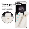 thumbnail image 4 of Decase for Samsung Z Flip 5 5G Phone Case with Adjustable Wrist Strap,Thin Slim Lightweight Shockproof Hard Shell PU Leather Rugged Protective Samsung Galaxy Z Flip 5 Case for Women Girls,White, 4 of 8