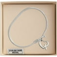 thumbnail image 3 of 6 1/4 inch Oval Eye Hook Bangle Bracelet w/ Heart / Cross in Sterling Silver, 3 of 3