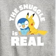 thumbnail image 3 of Pokémon - The Snuggle Is Real Pikachu And Piplup - Youth Crewneck Fleece Sweatshirt, 3 of 5