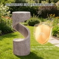 thumbnail image 5 of Kaluomm 32" Modern Spiral Column Outdoor Water Fountain with LED Light, Freestanding Resin Waterfall for Patio Garden Decor, Beige, 5 of 9