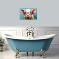 thumbnail image 4 of ZHONGYUTONG Animals with Glasses Wall Art Farm Animal Pictures Abstract Pig Canvas Painting Funny Pink Pig Poster for Nursery Children's Room Decor (12.00" x 18.00"), 4 of 6