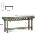 thumbnail image 5 of 70.8-Inch Heavy-Duty Solid Wood Farmhouse Console Table, Narrow Sofa Table With Storage, Scratch-Resistant Entryway Table For Living Room Hallway, Multipurpose Gray Accent Table, 5 of 7