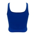 thumbnail image 7 of Women's Tennis Tanks Fitness Strappy Layered O Neck Sleeveless Crop Top Womens Blouse for Casual Workout Blue L, 7 of 7