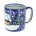 thumbnail image 2 of Blue Rose Polish Pottery Winter Forest Coffee Mug, 2 of 3