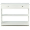 thumbnail image 5 of Gymax Console Table Drawer Shelves Sofa Accent Table Entryway Hallway White, 5 of 10