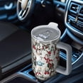 thumbnail image 6 of White Christmas Snowman Pattern Tumbler with Handle and Lid,40oz Double Wall Vacuum Insulated Tumbler,Cups Gift for Women and Men, 6 of 7