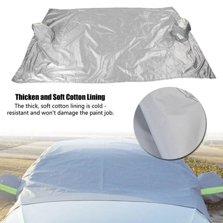 TOPINCN Silver Car Snow Shield Cover Sun Shade Protector Ice Rain Dust Frost Guard Waterproof,Car Cover Ice Rain