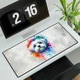 thumbnail image 3 of Watercolor Drip Maltese Pop Art Colorful Portrait Artwork Desk Mat Full Keyboard Mouse Pad Maltese Dog Lover Gifts Idea Large Mousepad - 01009, 3 of 5