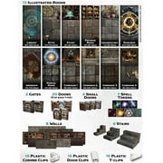 Gale Force 9: Tenfold Dungeon - Wizards Sanctum - Modular Roleplaying Terrain Set, Box To Table, 1 Grids, 12 Illustrated Rooms, RPG-Dungeon Crawling
