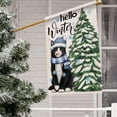 thumbnail image 6 of Hello Winter Black Cat Large Decorative House Flag, Kitty Garden Yard Outside Decorations, Farmhouse Burlap Outdoor Decor Double Sided 28 x 40, 6 of 6