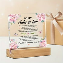 Sister-In-Law Gift Heartfelt Acrylic Keepsake With Loving Message 4X4 Inches Perfect Birthday Christmas Or Wedding Present For Home Decor Best Sister-In-Law Eve
