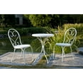Mainstays 3Piece Small Space Scroll Outdoor Bistro Set, White