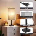thumbnail image 6 of Grey Bedside Lamps for Bedroom Set of 2 - Small Nightstand Lamp with AC Outlet Charging Port, 3 Color Temperatures Rectangular Desk Light with Bulb, Tabletop Reading Lamp for Living Room/Dorm/Office, 6 of 9