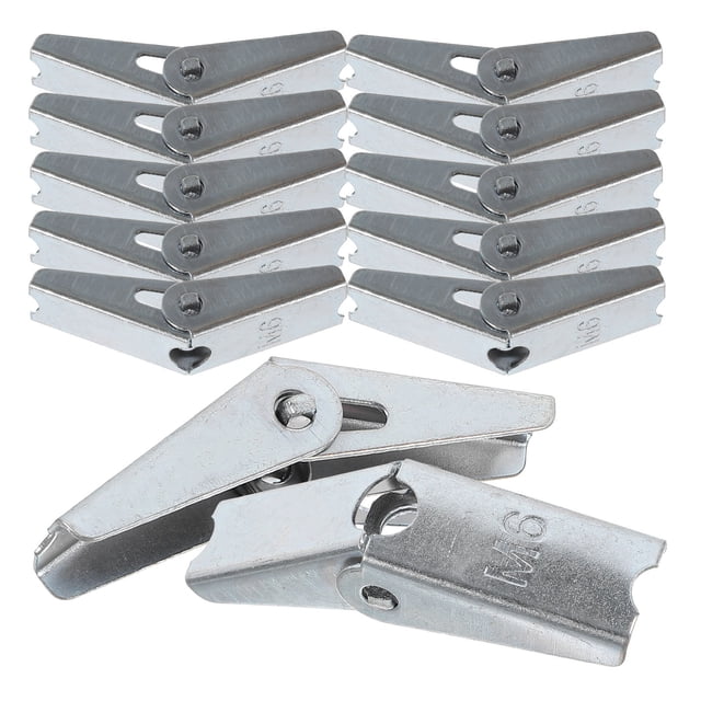 RENACLIPY 12Pcs Drywall Toggle Anchors Galvanized Iron Heavy Duty Wall Fixings for Home Installation