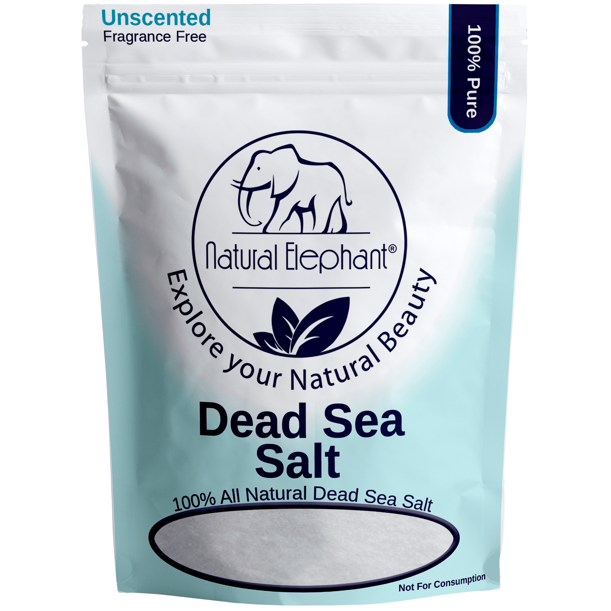 Dead Sea Salt 100% Natural and Pure 5 lb (2.25 kg) by Natural Elephant (Pack of 2)