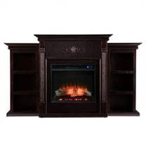 Tennyson Touch Screen Electric Fireplace with Bookcases