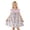 Purple, variant on SROBPTY Girls Summer Dress Print Crew Neck Mid-Length Short Sleeve Sundress for 6 Months -10 Years