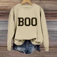 thumbnail image 2 of Women's Crewneck Sweatshirts Long Sleeve Boo Letter Printed Halloween Tops Gothic Fall Pullover Clothes 2025, 2 of 4