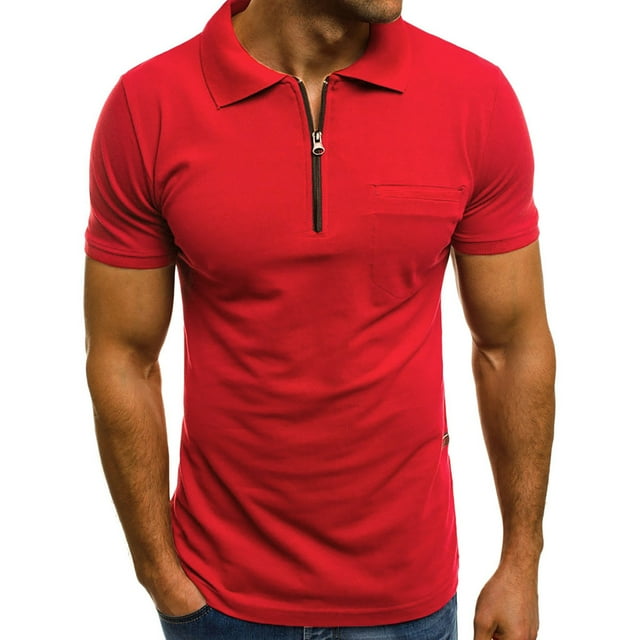 LSLJS T-shirt pour Hommes Mode Personnalité T-shirt Décontracté Ajusté à Manches Courtes avec Poches